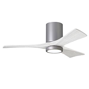 Irene 6-Speed DC 42" Ceiling Fan w/ Integrated Light Kit in Brushed Nickel with Matte White blades