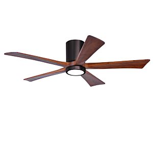 Irene 6-Speed DC 52" Ceiling Fan w/ Integrated Light Kit in Brushed Bronze with Walnut Tone blades