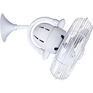Kaye 3-Speed AC 13" Wall Fan in Gloss White with Gloss White blades