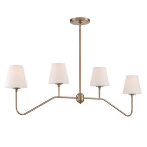 Crystorama Keenan 4 Light 15 Inch Chandelier in Vibrant Gold