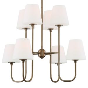 Crystorama Keenan 8 Light 23 Inch Chandelier in Vibrant Gold