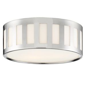Crystorama Kendal 3 Light 14 Inch Ceiling Light in Polished Nickel