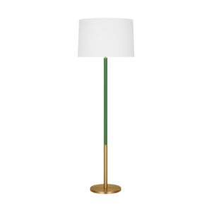 Monroe 1-Light Floor Lamp in Burnished Brass