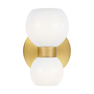 Londyn 2-Light Wall Sconce in Burnished Brass