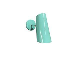 Logan 1-Light LED Wall Sconce in Mint with Satin Nickel