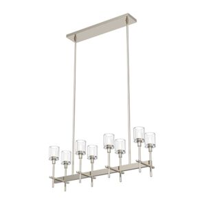 Salita 8-Light Island Pendant in Clear Crystal with Polished Nickel