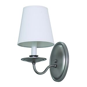 Lake Shore 1-Light Wall Sconce in Satin Pewter
