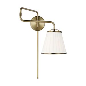 Esther 1-Light Wall Sconce in Time Worn Brass