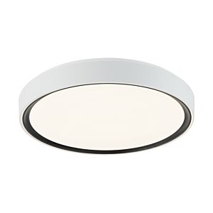 Alamus 1-Light LED Ceiling Mount in Aged Gold Brass with White