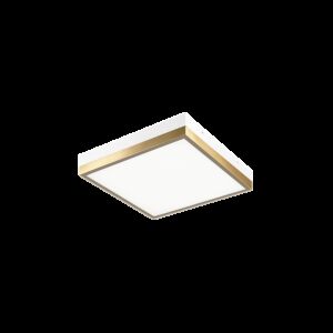 Matteo Tux 1-Light Ceiling Light In White With Aged Gold Brass