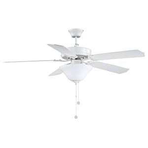 52" 2-Light Ceiling Fan in White