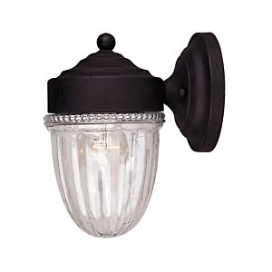 Meridian 1 Light Outdoor Wall Lantern in Textured Black