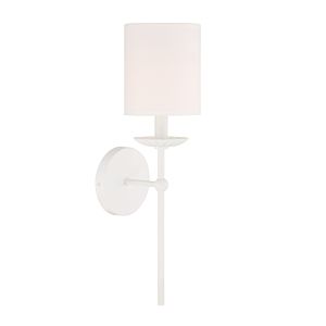 Meridian 1 Light Wall Sconce in White