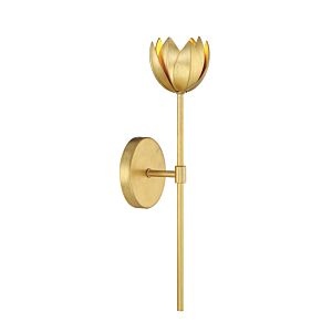 Meridian 1 Light LED Wall Sconce in True Gold