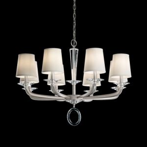 Emilea 8-Light Chandelier in Antique Silver with Clear Optic Crystals