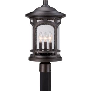 Marblehead 3-Light Outdoor Post Lantern in Palladian Bronze