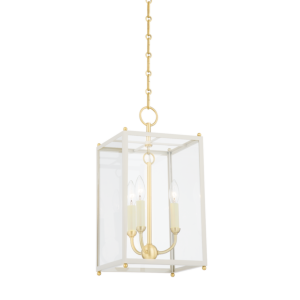 Chaselton 3-Light Lantern in Aged Brass