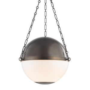 Hudson Valley Sphere No.2 by Mark D. Sikes 20.5 Inch Globe Pendant in Distressed Bronze
