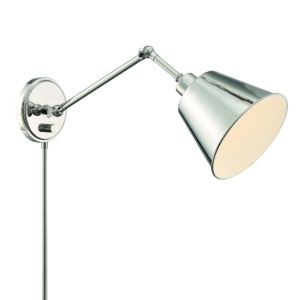Crystorama Mitchell 16 Inch Wall Lamp in Polished Nickel