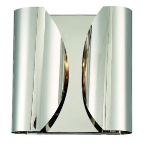 Crystorama Monique 2 Light Wall Sconce in Polished Nickel