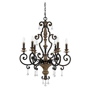 Quoizel Marquette 6 Light 38 Inch Traditional Chandelier in Heirloom