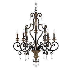 Quoizel Marquette 9 Light 41 Inch Traditional Chandelier in Heirloom