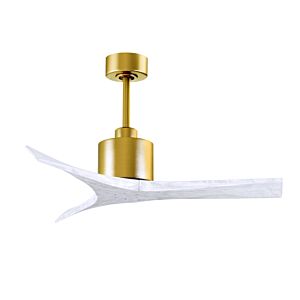 Mollywood 6-Speed DC 42 Ceiling Fan in Brushed Brass with Matte White blades
