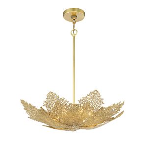 Metropolitan Evergold 8 Light Chandelier in India Gold With Vintage Brass