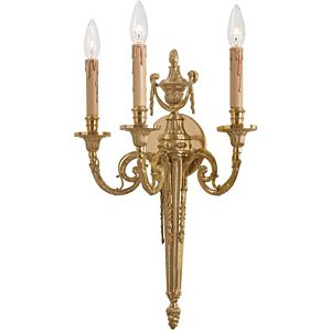 Metropolitan 3 Light Wall Sconce in French Gold