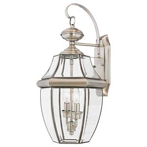 Quoizel Newbury 2 Light 11 Inch Outdoor Wall Lantern in Pewter