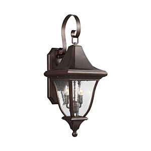 Feiss Oakmont 26.5 Inch 2 Light Outdoor Wall Lantern in Patina Bronze