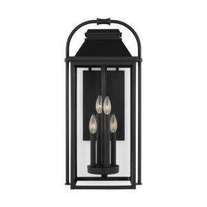 Wellsworth 4-Light Outdoor Wall Sconce in Textured Black