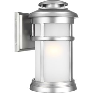 Feiss Newport 13 Inch Outdoor Wall Lantern in Painted Brushed Steel