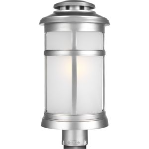Feiss Newport 18.5 Inch Outdoor Post Lantern in Painted Brushed Steel