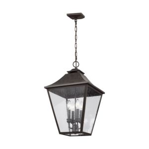 Visual Comfort Studio Galena 4-Light Outdoor Hanging Light in Sable by Sean Lavin