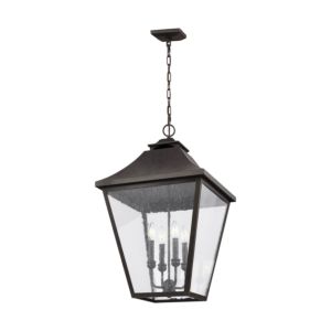 Visual Comfort Studio Galena 4-Light Outdoor Hanging Light in Sable by Sean Lavin