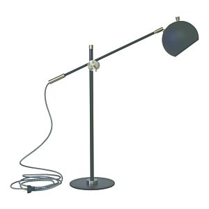 House of Troy Orwell 28 Inch Table Lamp in Black with Satin Nickel Accents