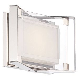 George Kovacs Crystal Clear 10 Inch Bathroom Vanity Light in Polished Nickel