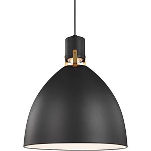 Brynne Pendant Light in Matte Black And Chrome by Sean Lavin