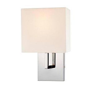 George Kovacs Squared Fabric Wall Sconce in Chrome