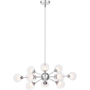 Quoizel Spellbound 12 Light 11 Inch Contemporary Chandelier in Polished Chrome