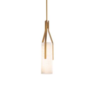 Firenze 1-Light LED Chandelier in Aged Brass