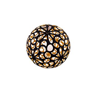  Groovy Pendant Light in Black and Gold and Brush