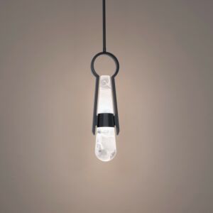Ezra 2-Light LED Mini Pendant in Black