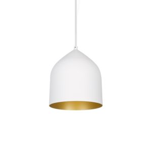  Helena LED Pendant Light in White With Gold