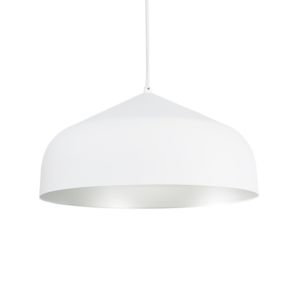  Helena LED Pendant Light in White With Silver