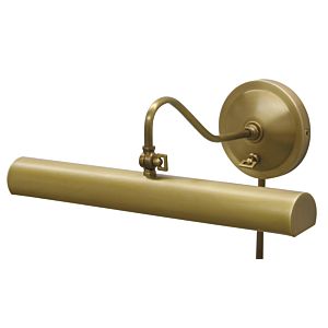 House of Troy 16 Inch Library Lamp in Weathered Brass Finish