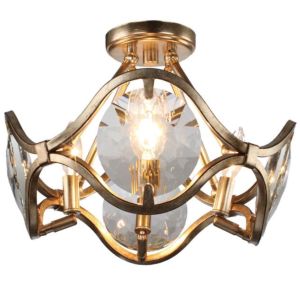 Crystorama Quincy 4 Light 16 Inch Ceiling Light in Distressed Twilight