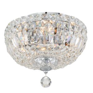  Rosyln Hand Cut Crystal Crystal Ceiling Light in Polished Chrome