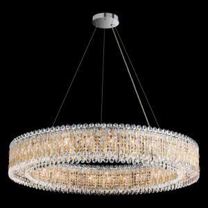 Sarella 27-Light Pendant in Heirloom Gold with Crystal Heritage Crystals